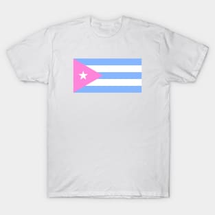 Cuba Flag Baby Pink T-Shirt